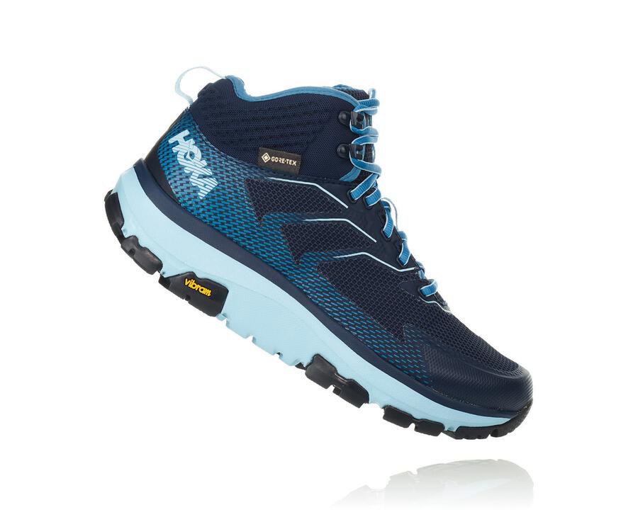 Hoka One One Womens Hiking Boots - Toa GORE-TEX - Blue - JWZA69825